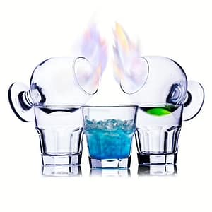 Fiery red cinnamon sticks paired with frosty ice cubes, symbolizing the bold mix of spicy heat and cool menthol.